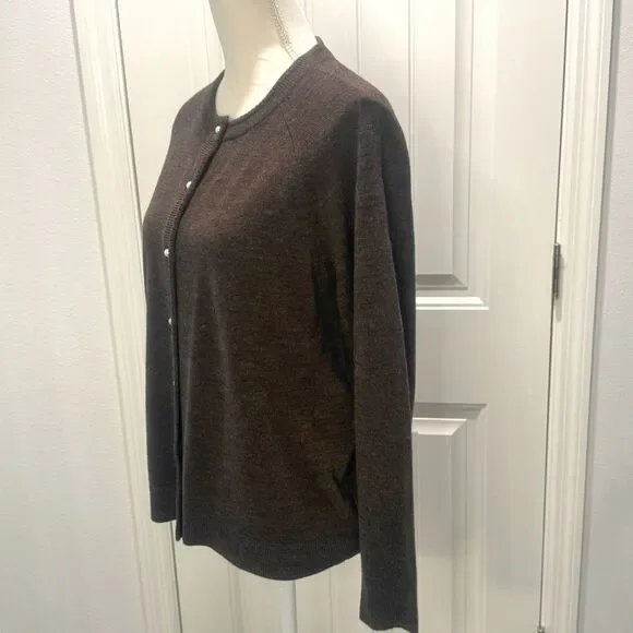 Mercer Street Studio Women's Sweater Cardigan Button Down Size Large Brown - Picture 3 of 11